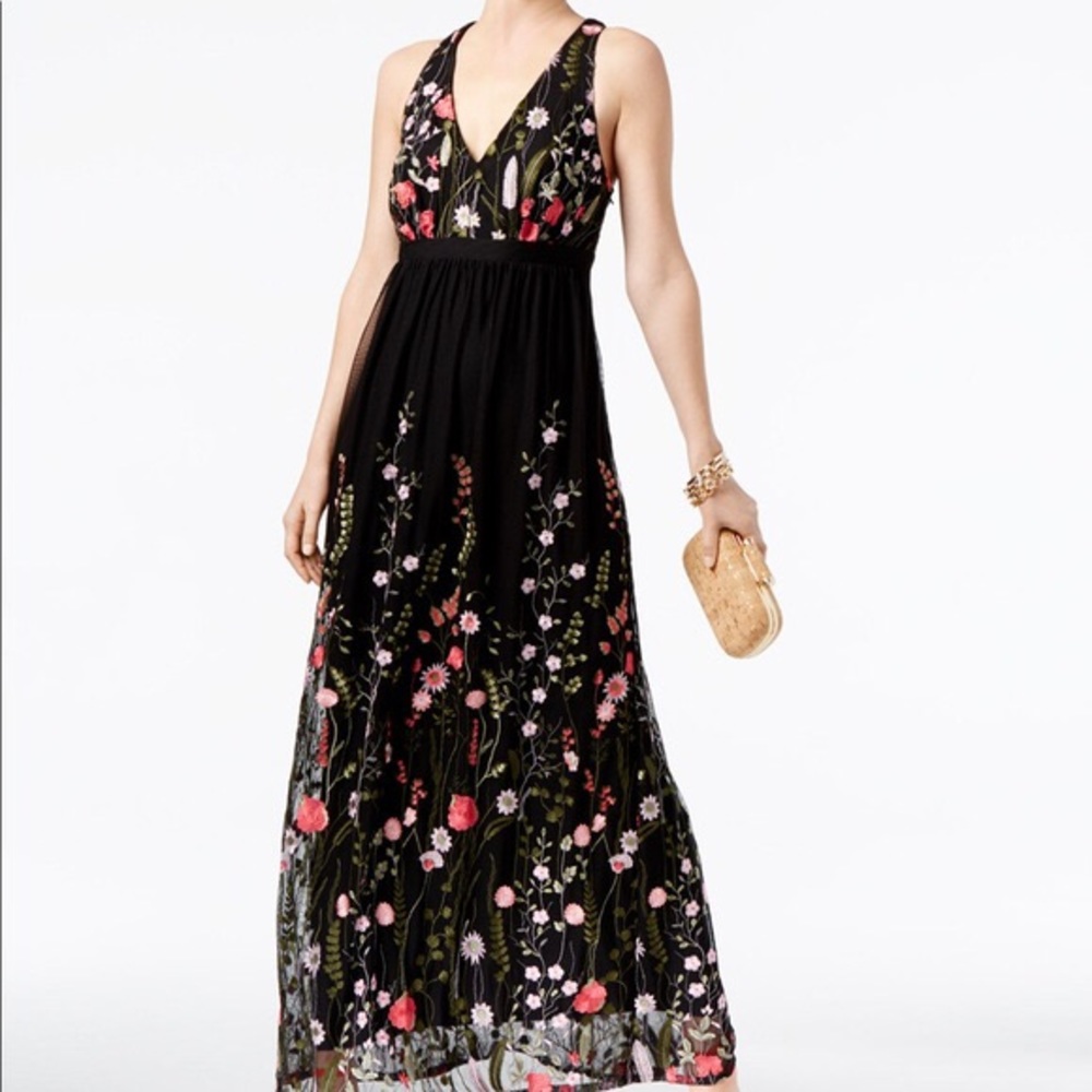 INC Embroidered Maxi Dress